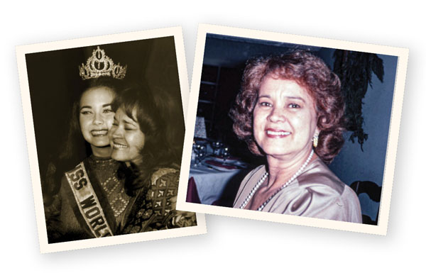 Lynda Carter with her mother