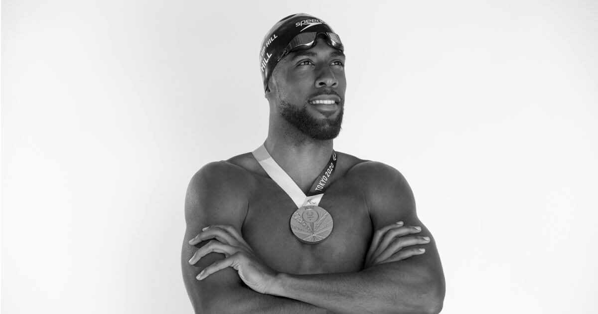 Swimmer Jamal Hill