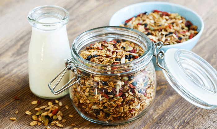 Nut and seed granola